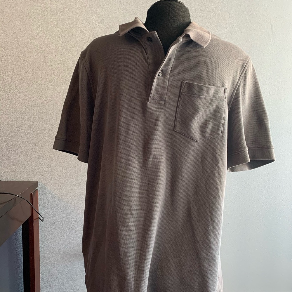 Croft and barrow gray polo shirt